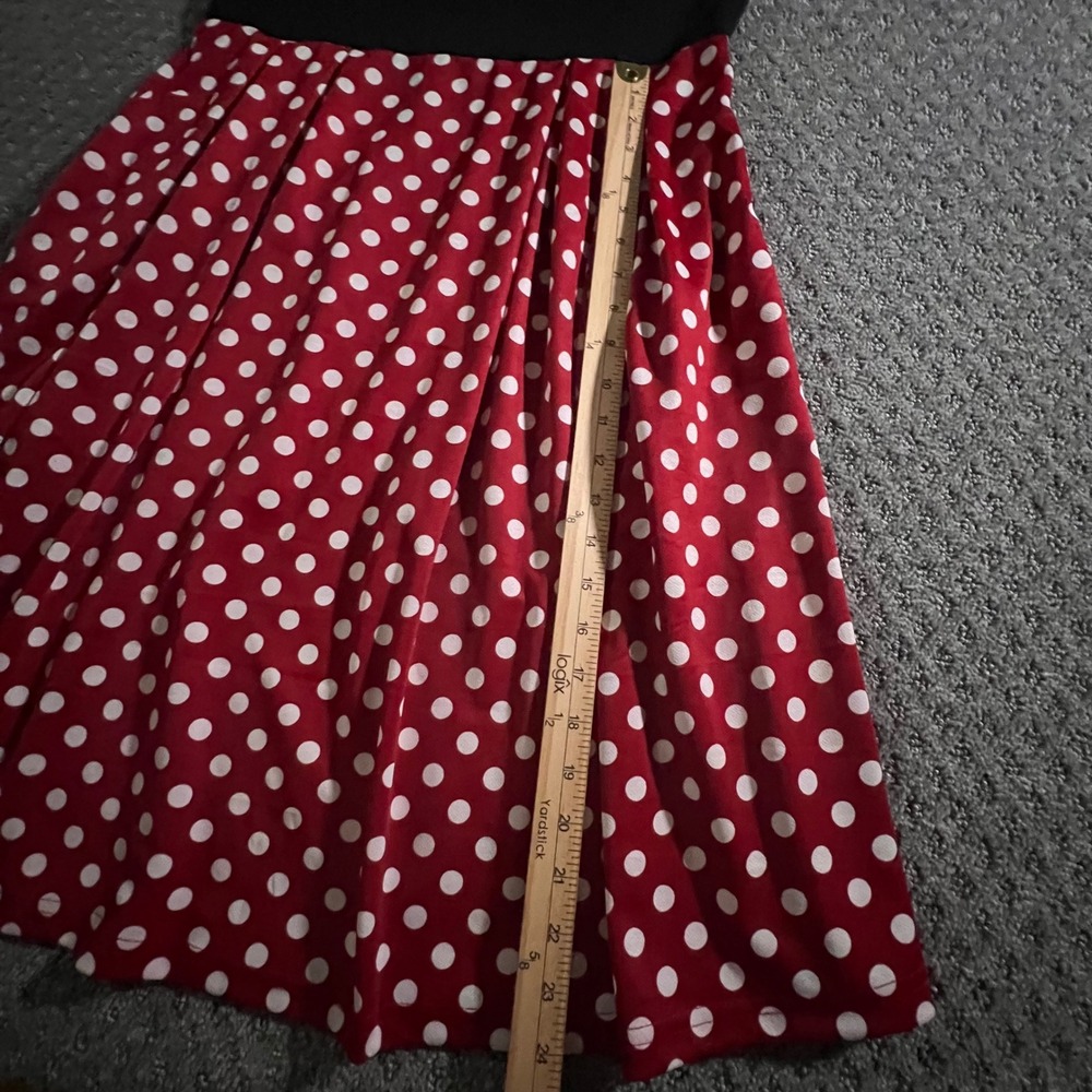 Oxiuly Fashion Minnie Dress Women XL Red Polka Dot Disneybound Retro Pockets - Picture 7 of 9